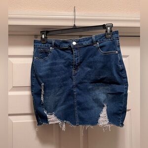 Guanyy Shein Women’s Denim Jean Mini Skirt Size XXL